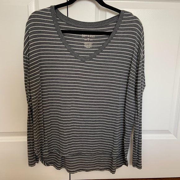AE Striped Long-Sleeve Shirt - Picture 1 of 3